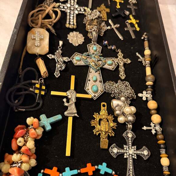 Assorted Cross Pendants & Necklaces - Religious Jewelry Collection - Picture 8 of 9